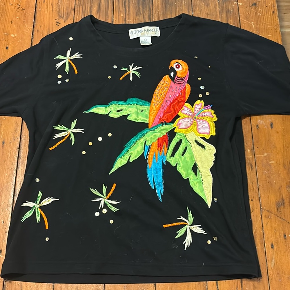 Vintage Victoria Harbour Embroidered Shirt